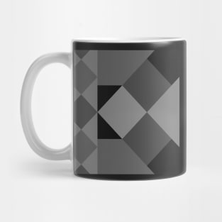 monochrome mid century modern geometrical design Mug